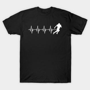 Football Heartbeat T-Shirt